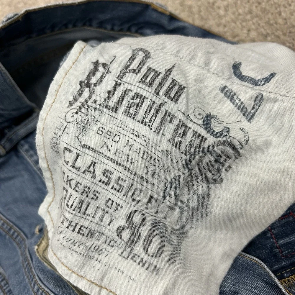 Polo Ralph Lauren Classic Fit Jeans Mens 42X36‎ Big and Tall Blue Denim Y2K
